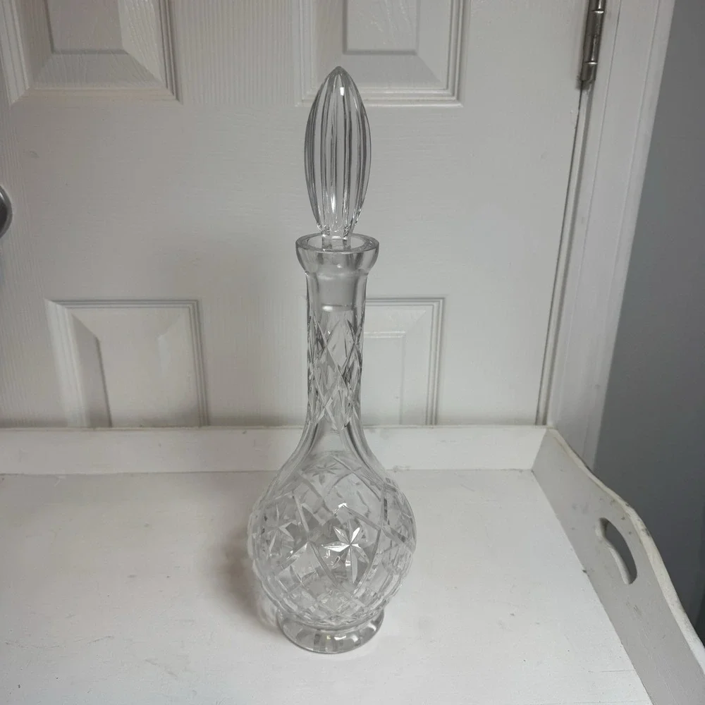 Vintage‎ Embellished CRYSTAL DECANTER Nice Condition Retro Antique